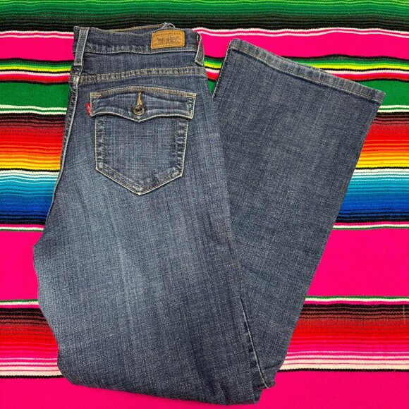 Levi's Jeans Women's Size 8 Short Perfectly Slimming Boot Cut 512 Flap Pockets - Picture 9 of 9